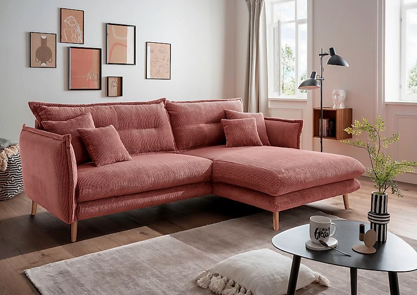 INOSIGN Ecksofa "Lazio", zwei verschiedene Fußfarben wählbar günstig online kaufen