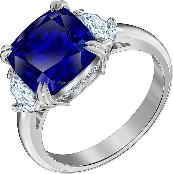 Swarovski Fingerring Attract Cocktail Ring Blue, Rhodium plated 5515714 Grö günstig online kaufen