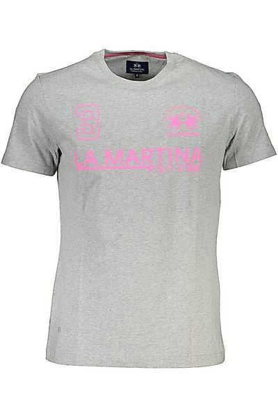 La Martina T-Shirt Graues Herren T-Shirt mit Druck, Regular Fit günstig online kaufen