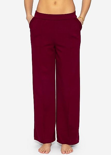 SASSYCLASSY Stoffhose Softe Jogginghose Damen mit Ziernaht Details Lockere günstig online kaufen