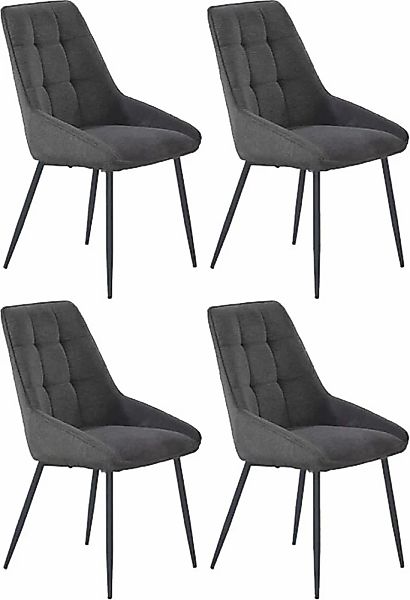 Jockenhöfer Gruppe Esszimmerstuhl "ROGER" (Set) 4 Stk. Webstoff 4-Fuss Stuh günstig online kaufen