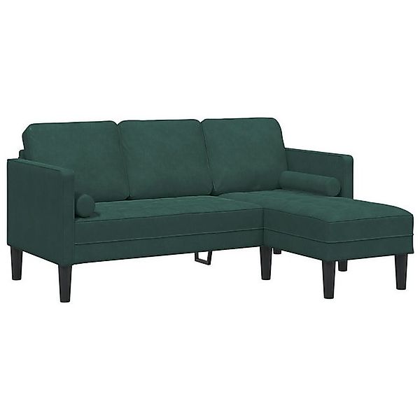 vidaXL Sofa Dunkelgrün Polyester Standard Stauraum Chaiselong-Sofa, 1 Teile günstig online kaufen