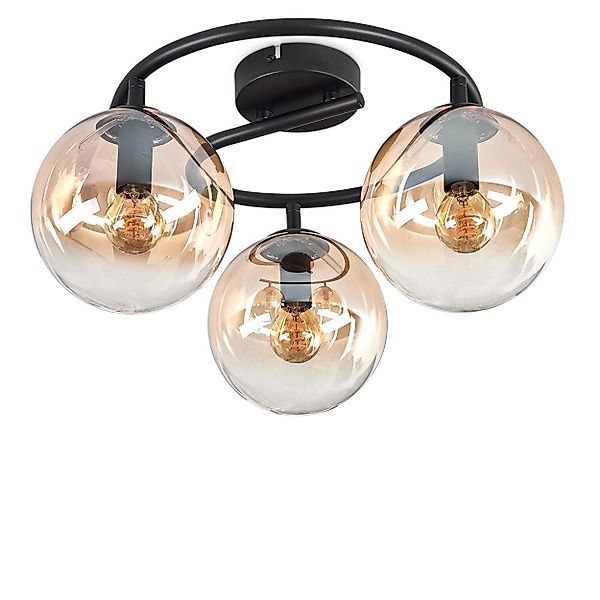 hofstein Deckenleuchte Deckenlampe aus Metall/Glas in günstig online kaufen
