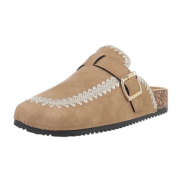 Ital-Design Damen Mules Freizeit Pantolette (88930337) Flach Pantoletten in günstig online kaufen