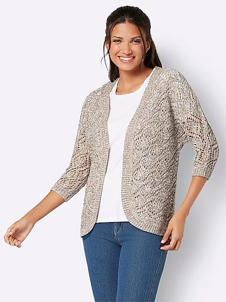 Sieh an! Strickjacke Ajour-Strickjacke 3/4-Arm Ajour günstig online kaufen