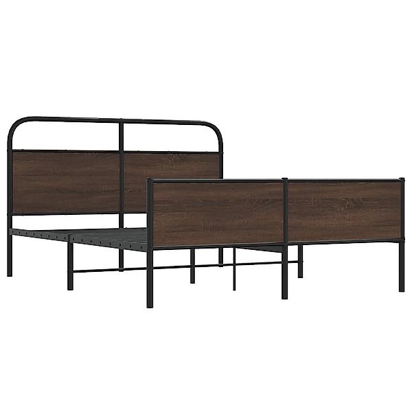 vidaXL Bett Metallbett ohne Matratze Braun günstig online kaufen