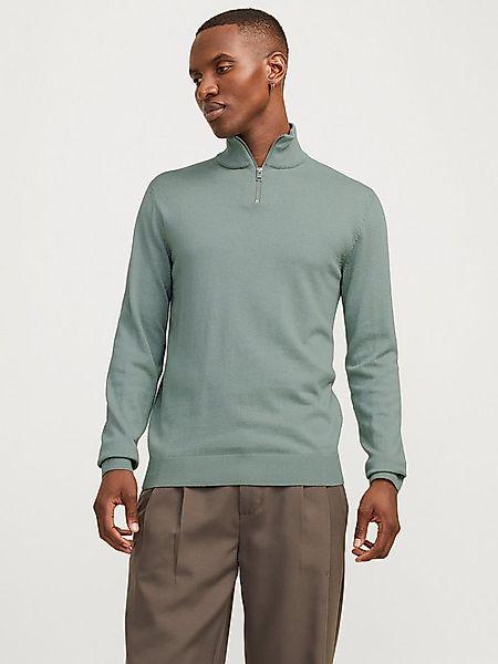 Jack & Jones Troyer JJEEMIL KNIT HALF ZIP NOOS mit Rippbündchen günstig online kaufen