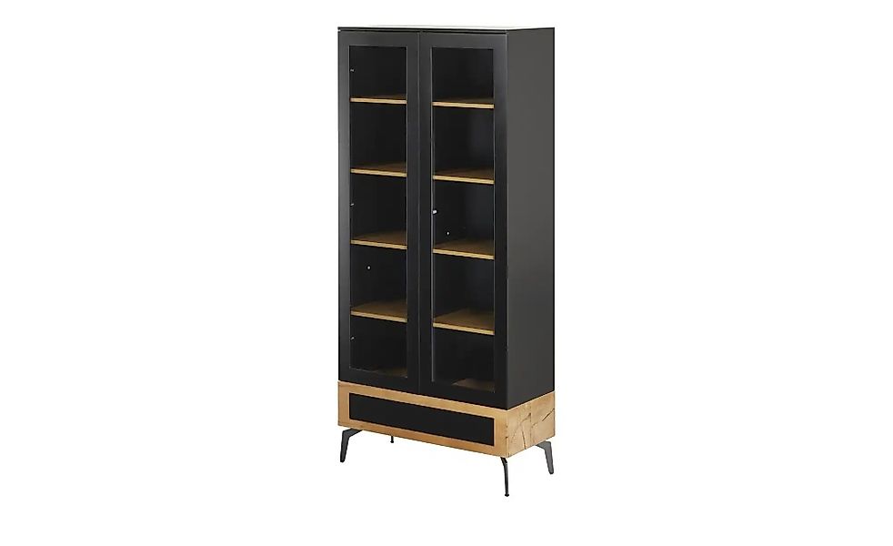 Vitrine  Enego ¦ schwarz ¦ Maße (cm): B: 90 H: 197 T: 40.0 Schränke > Vitri günstig online kaufen