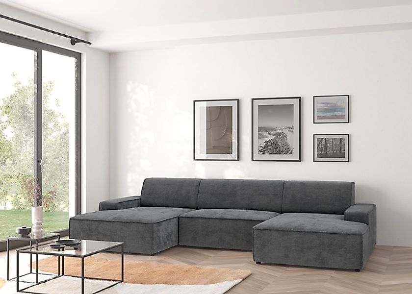 TRENDMANUFAKTUR Wohnlandschaft »Graz, wahlweise mit Sitzvorschub und Bettka günstig online kaufen