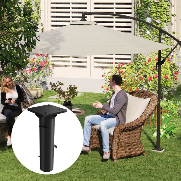 Outsunny Schirmhalter aus Beton, mit Rollen, günstig online kaufen