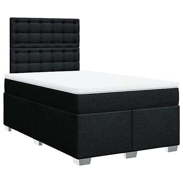 vidaXL Boxspringbett mit Matratze Schwarz 120x190 cm Stoff 3292743 günstig online kaufen