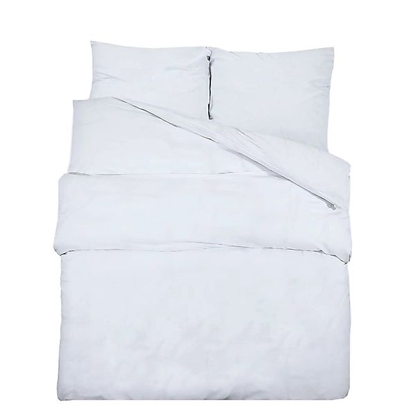 vidaXL Bettwäsche-Set Weiß 200x200 cm Leichte Mikrofaser 136015 günstig online kaufen