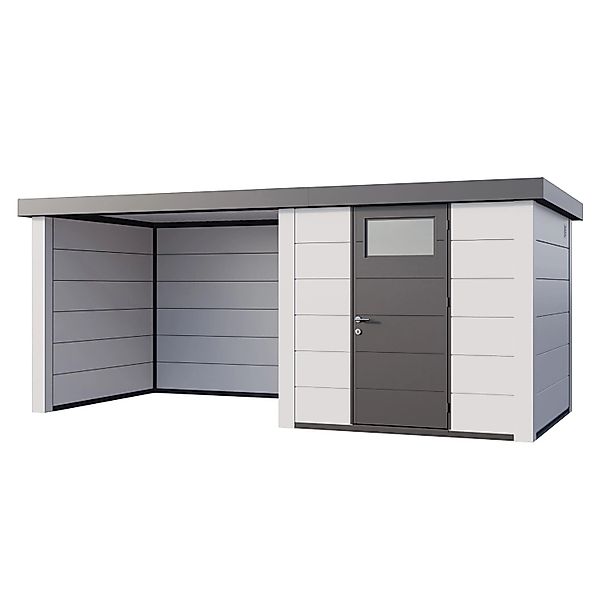 Gerätehaus Classico 2424 mit Lounge S Links mit Weiße Ecken 522 x 238 cm We günstig online kaufen