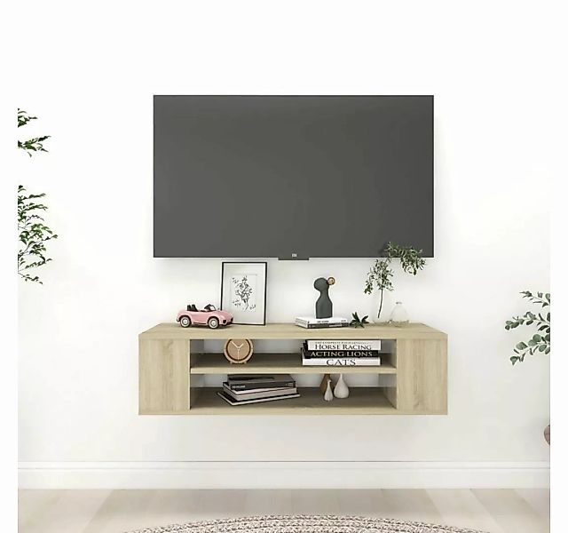 furnicato TV-Schrank TV-Hängeschrank Sonoma-Eiche 100x30x26,5 cm Holzwerkst günstig online kaufen