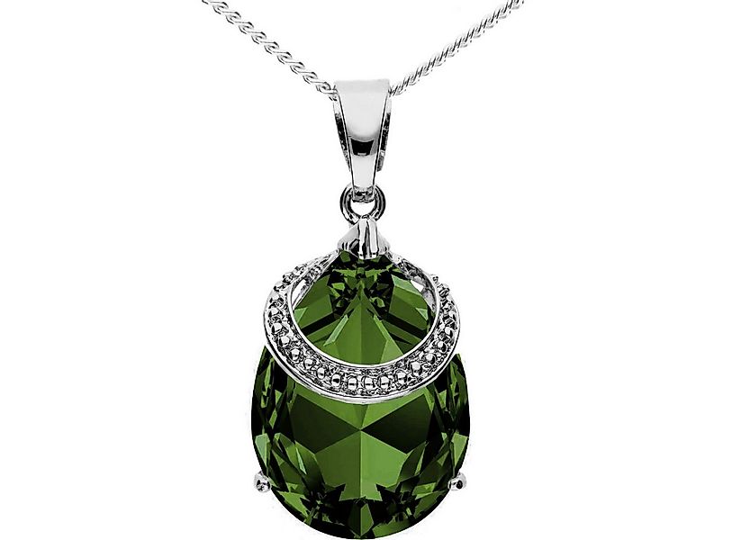 LÖB Kette mit Anhänger Halskette Tropfen Anhänger Zirkonia Strass Glitzer S günstig online kaufen