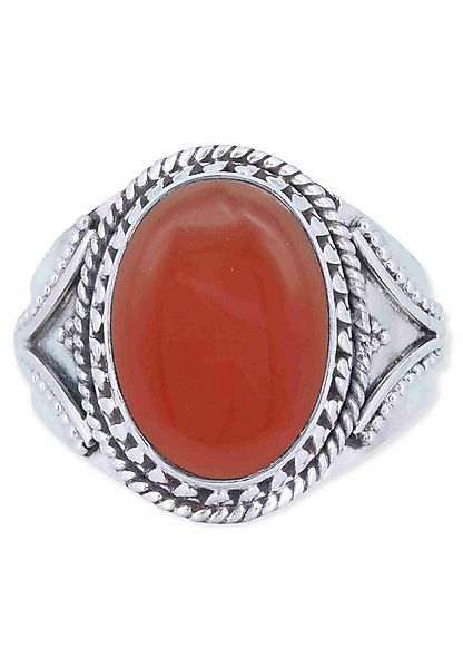 mantraroma Silberring MEKANU aus 925 Silber mit Karneol (Ring mit Schmuckbe günstig online kaufen