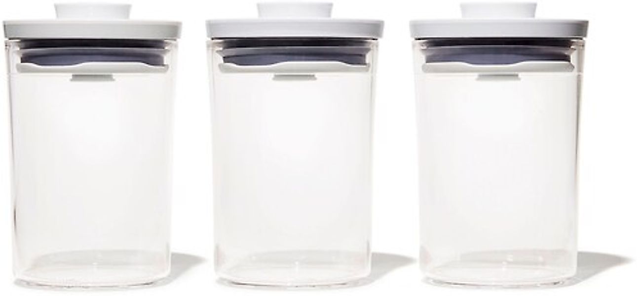 OXO Good Grips Vorratsdose »RUNDER MINI-POP-BEHÄLTER«, (Set, 3 tlg.), 0,6 L günstig online kaufen