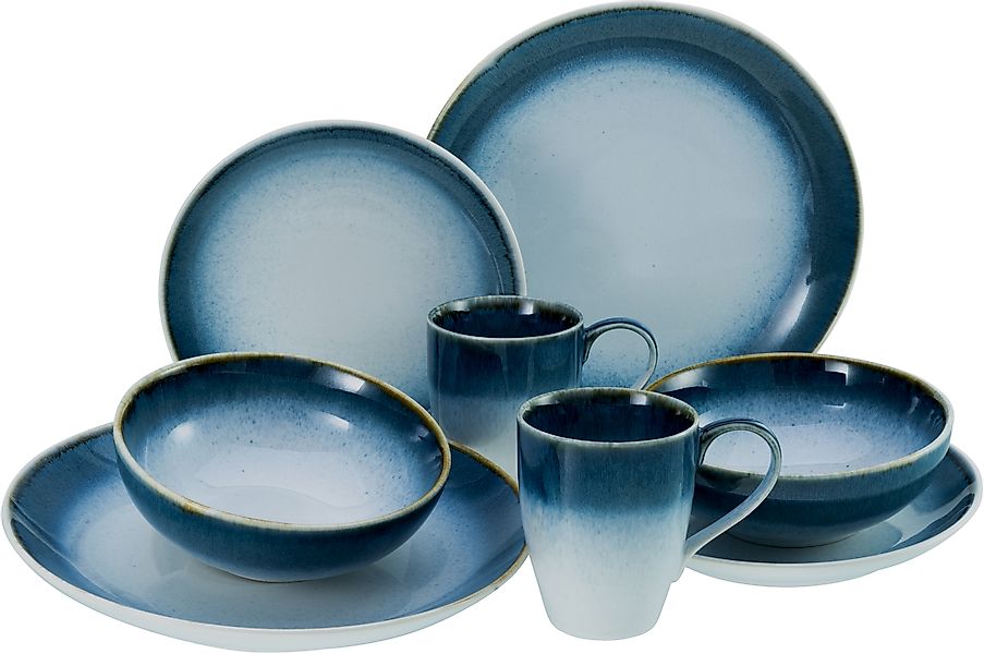 CreaTable Kombiservice »Geschirr-Set Casade« Service, Spezialglasur, organi günstig online kaufen