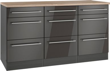 KOCHSTATION Unterschrank "KS-Wien" edel aussehende gestiftete Fronten günstig online kaufen