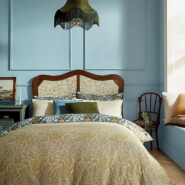 WILLIAM MORRIS AT HOME Bettwäsche »Baumwoll Satin, Mit floralem Munster, 3t günstig online kaufen