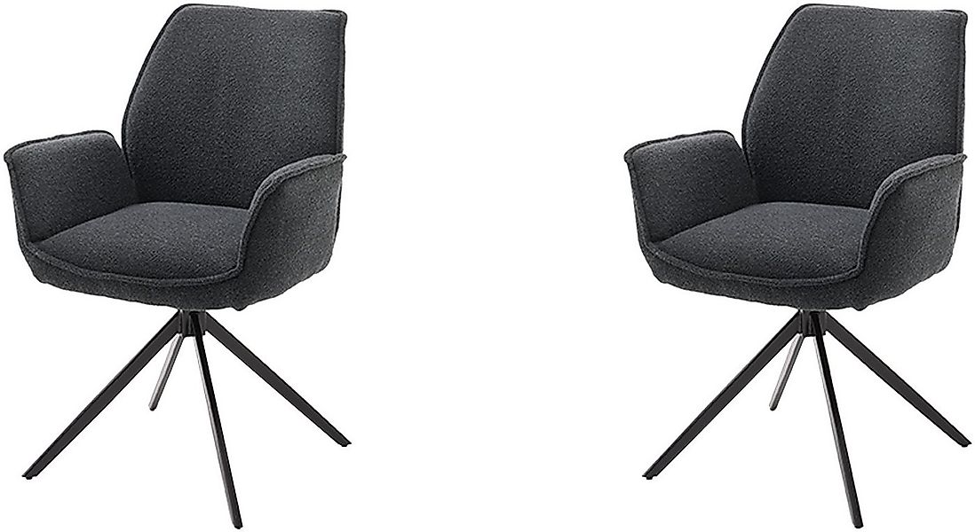 Musterring Esszimmerstuhl Tiama (Set, 2 St), Stativgestell aus Eisen schwar günstig online kaufen