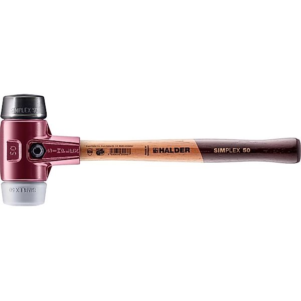 Halder Simplex Schonhammer Ø 50 mm Gummi   TPE-mid Grau mit Tempergussgehäu günstig online kaufen