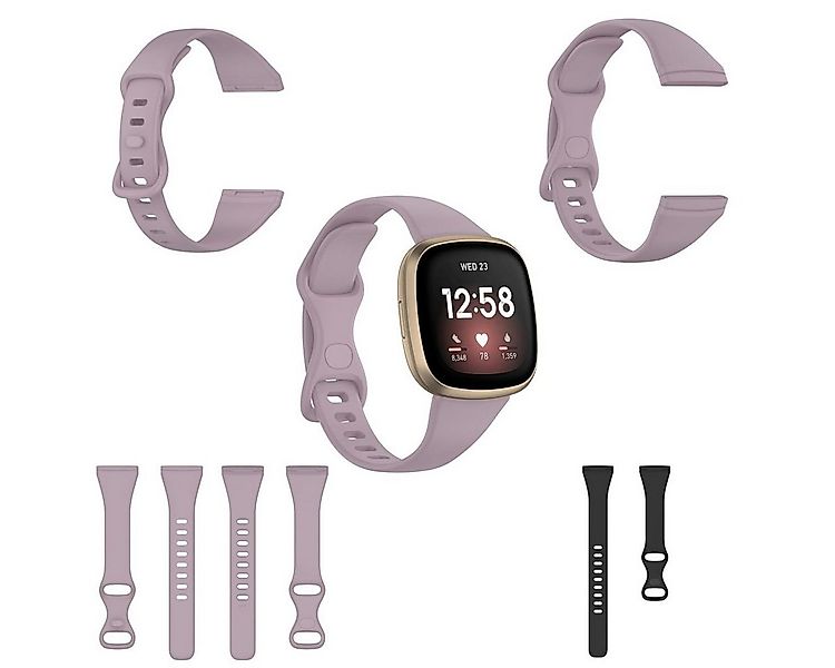 Wigento Smartwatch-Armband Für Fitbit Versa 4 / Versa 3 / Sense Kunststoff günstig online kaufen