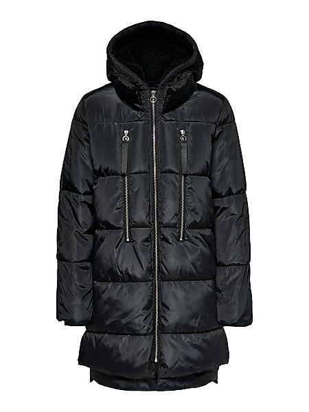 ONLY Langer Puffer Mantel Damen Schwarz günstig online kaufen