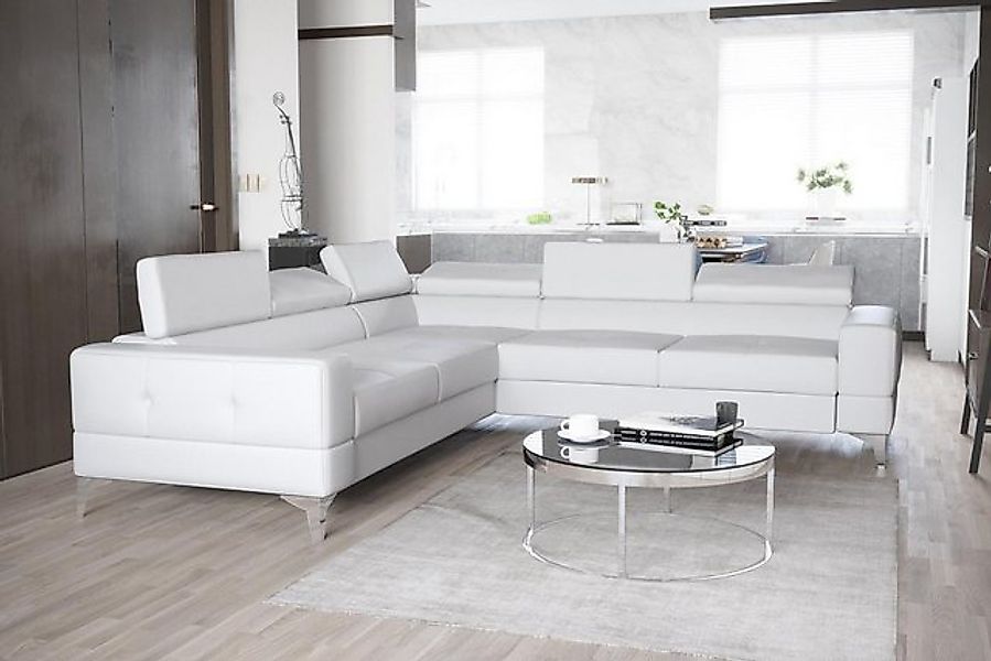 Xlmoebel Ecksofa Wohnzimmer Ecksofa in L-Form mit modernem Design und texti günstig online kaufen