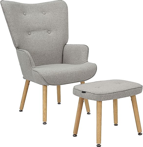 INOSIGN Ohrensessel PERHAM, Sessel mit Hocker günstig online kaufen
