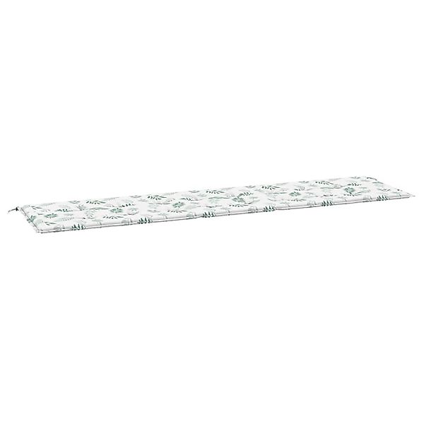 vidaXL Sitzauflage Gartenbank-Auflage Blattmuster 200x50x4 cm günstig online kaufen