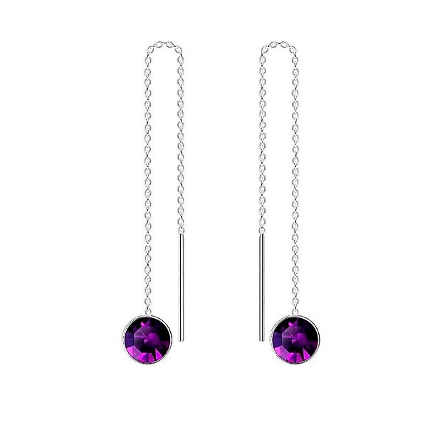 ALEXANDER YORK Paar Ohrhänger KETTE MIT KRISTALL amethyst, 2-tlg., 925 Ster günstig online kaufen