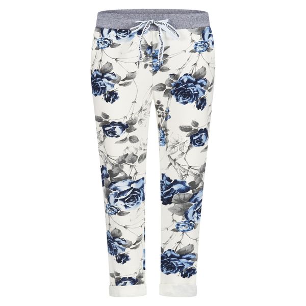 Mississhop Chinohose Damen Hose Blumen Jogginghose günstig online kaufen