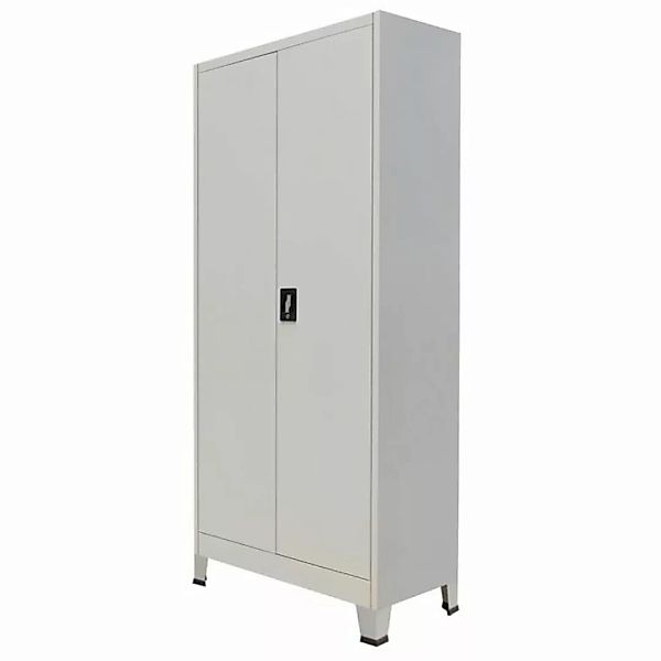 vidaXL Aktenschrank Büroschrank mit 2 Türen Stahl 90x40x180 cm Grau günstig online kaufen