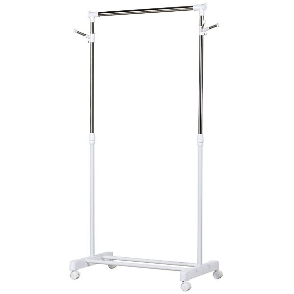 HOMCOM Kleiderständer mit Kleiderstange, Haken, Regal, günstig online kaufen