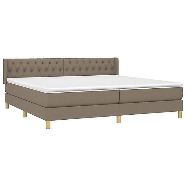 vidaXL Boxspringbett mit Matratze Taupe 200x200 cm Stoff 3130541 günstig online kaufen