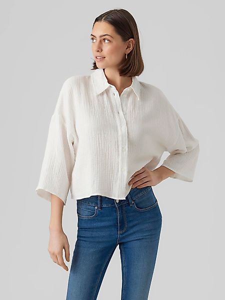Vero Moda Hemdbluse VMNATALI CROP SHIRT WVN NOOS Baumwolle, loose fit günstig online kaufen