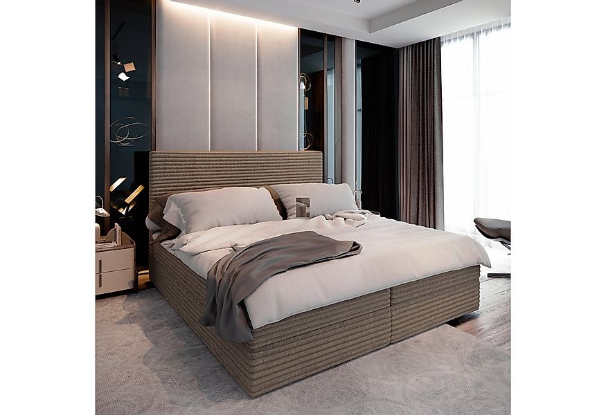 Masseno Boxbett PISA 140x200 cm mit Bonell Matratze und Topper günstig online kaufen