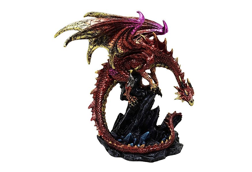 MystiCalls Fantasy-Figur Großer Drache auf Felsen Drachenfigur Fantasy Fant günstig online kaufen