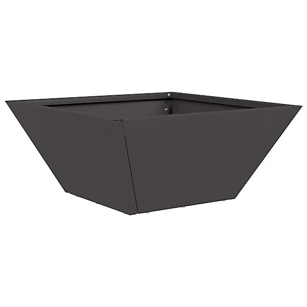 vidaXL Garten-Pflanzgefäß Schwarz 35 x 35 x 15 cm Kaltgewalzter Stahl 87379 günstig online kaufen