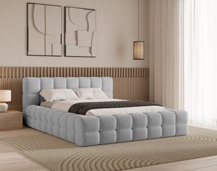 Chilly Möbel Polsterbett Verona Grau Bouclé günstig online kaufen