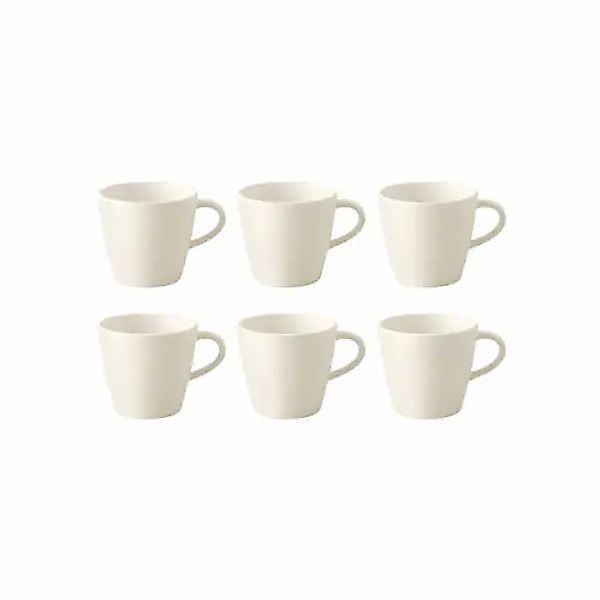 Villeroy & Boch Tasse »Kaffeetasse Manufacture Rock 150 ml 6er Set weiß« günstig online kaufen