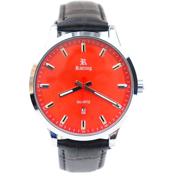 Rötting Design Quarzuhr Herrenuhr Quarz rotes günstig online kaufen