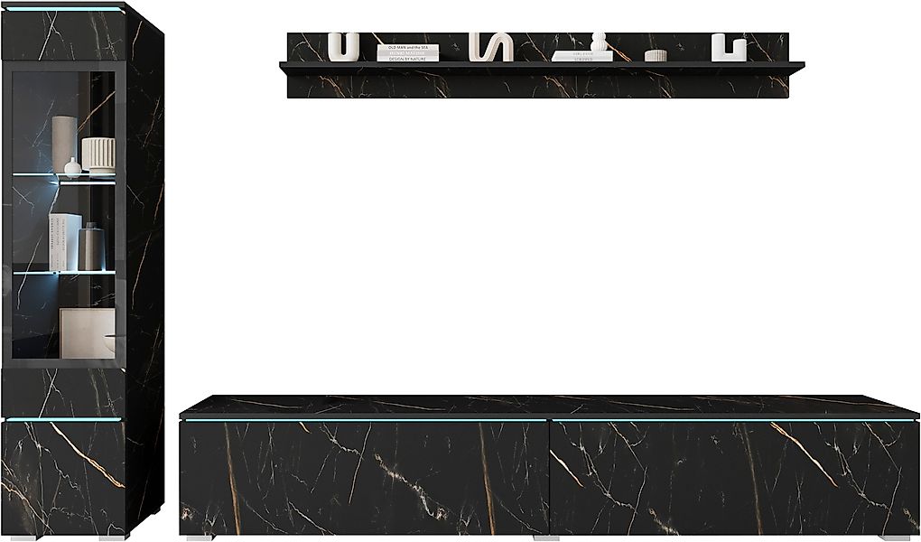 INOSIGN Wohnwand "VERA I, Vitrinen Türanschlag links/rechts wechselbar" Kom günstig online kaufen