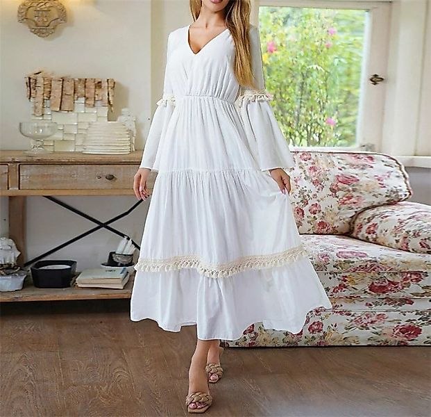 AFAZ New Trading UG Abendkleid Damen kleid Langarm V-Ausschnitt Cocktailkle günstig online kaufen