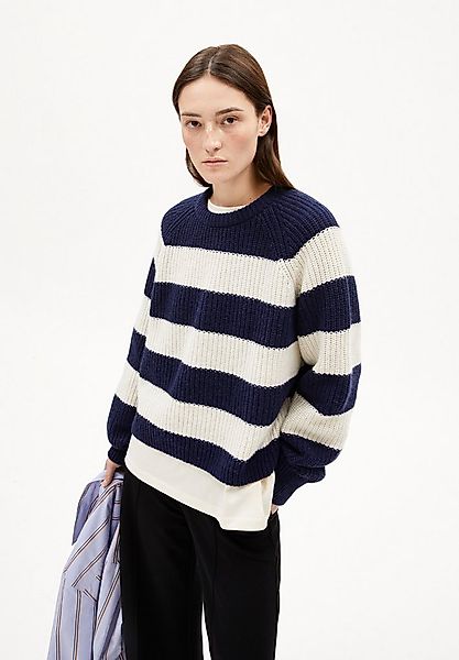 Armedangels Strickpullover KAAGI STRIPES Pullover aus Bio-Woll Mix Loose Fi günstig online kaufen