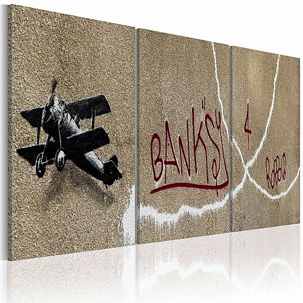 Wandbild - Flugzeug (Banksy) günstig online kaufen