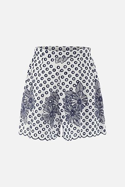 Shorts mit Lochstickerei günstig online kaufen