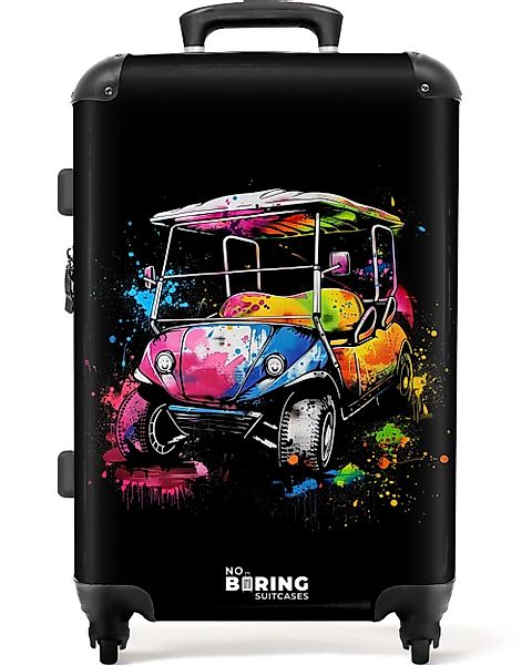 NoBoringSuitcases.com© Hartschalen-Trolley Golfwagen mit Graffiti 67 günstig online kaufen