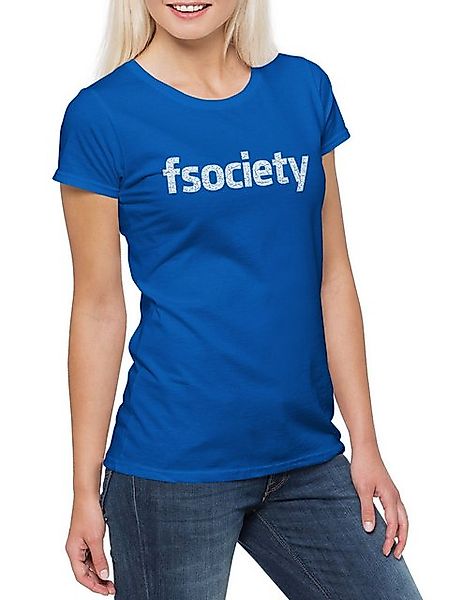 Urban Backwoods Print-Shirt fsociety Damen T-Shirt Mr. Studiosa Robot TV Ha günstig online kaufen